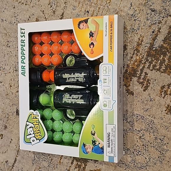 Play Right Air Popper toy Set 2 Air Popper Guns and 36 Balls-New - Picture 1 of 5